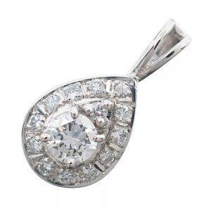 Pendant top Pt950Platinum/diamond 2.2g Women